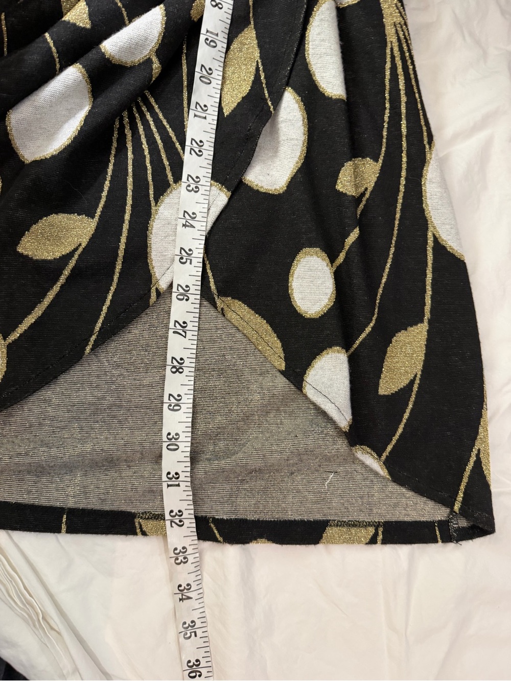 ANTHROPOLOGIE MAEVE Craspedia Metallic Faux Wrap Knit Skirt XS - Picture 11 of 12